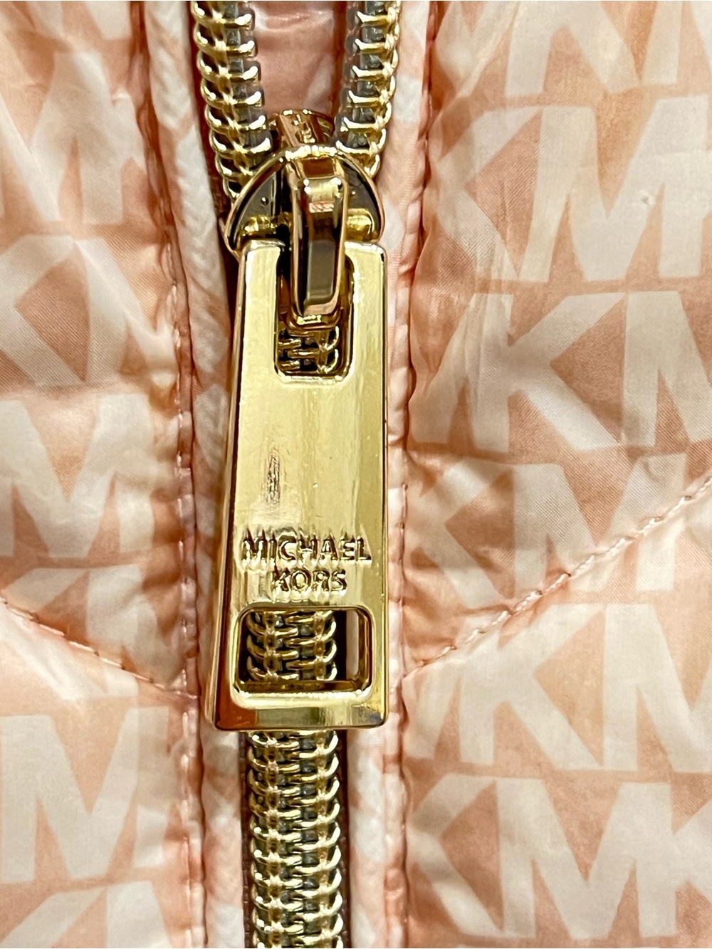 Michael Kors Pink Down Puffer S Vest Quiet Luxury Preppy Coastal Chic MK Spring - Picture 9 of 16